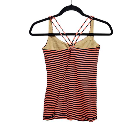 Lululemon Athletica Free To Be Classic Light Flare Inkwell Sea Stripe Tank Top 6 - Picture 7 of 9